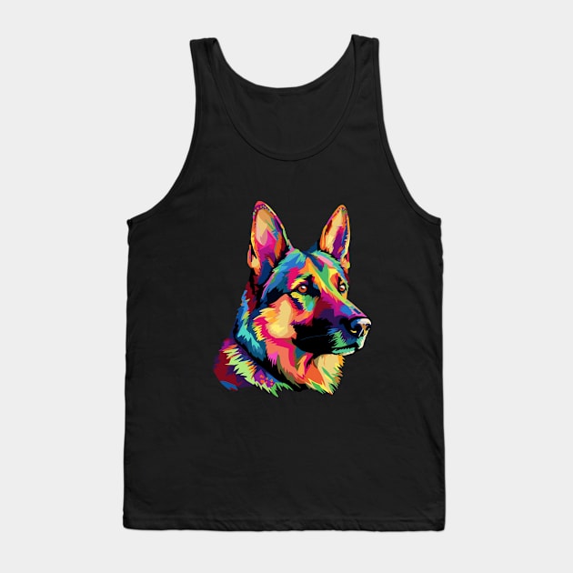 German Shepherd - German Shepherd Colorful Tank Top by Kudostees